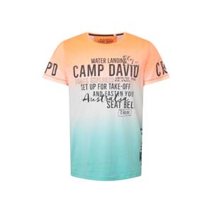 CAMP DAVID Tričko  oranžová / tyrkysová / námornícka modrá / prírodná biela