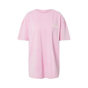 River Island Oversize tričko  ružová / biela