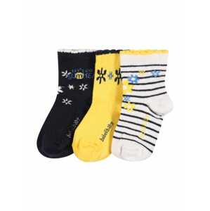 Boboli Ponožky  žltá / biela / tmavomodrá
