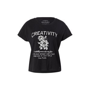 Funky Buddha T-Shirt 'FBL003-142-04'  čierna / biela