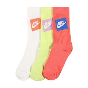 Nike Sportswear Ponožky  koralová / biela / žltá