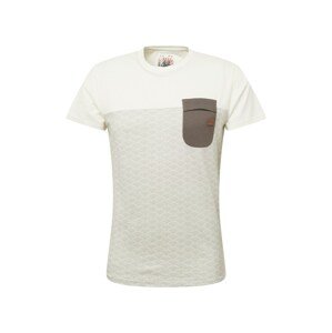 INDICODE JEANS T-Shirt 'Alford'  svetlosivá / biela / čadičová