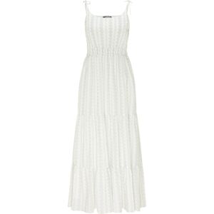 DreiMaster Vintage Letné šaty  biela / sivá