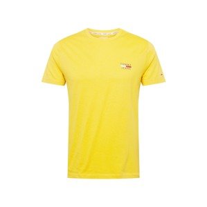 Tommy Jeans Tričko  žltá / námornícka modrá / biela / červená