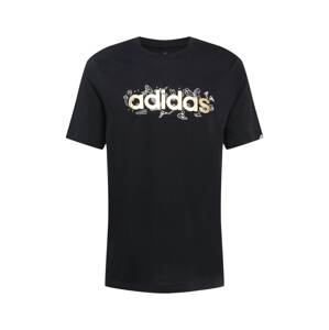 ADIDAS PERFORMANCE Funkčné tričko  čierna / zlatá / biela