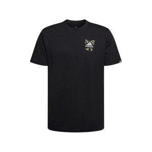 ADIDAS PERFORMANCE Funkčné tričko  čierna / biela / zlatá