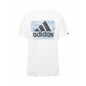 ADIDAS PERFORMANCE Funkčné tričko  biela / čierna / kráľovská modrá