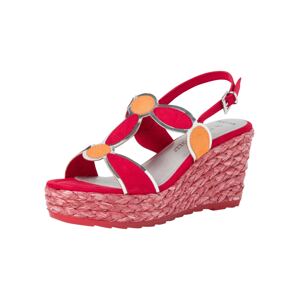 MARCO TOZZI Sandále  oranžová / ružová / strieborná