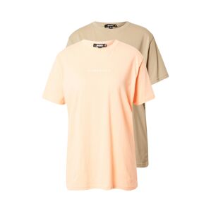 Missguided T-Shirt  broskyňová / svetlobéžová
