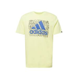 ADIDAS PERFORMANCE Funkčné tričko  citrónová žltá / kráľovská modrá / čierna