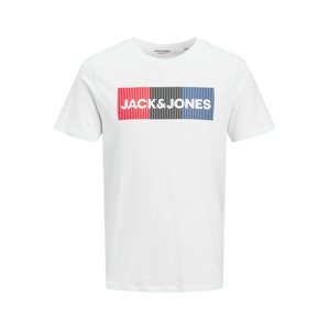 Jack & Jones Plus Tričko  nebesky modrá / červená / čierna / šedobiela