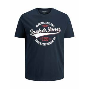 Jack & Jones Plus Tričko  námornícka modrá / biela / červená