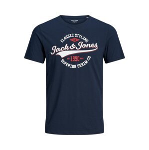 Jack & Jones Plus Tričko  námornícka modrá / červená / biela