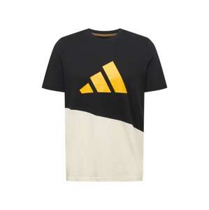 ADIDAS PERFORMANCE Funkčné tričko  čierna / žltá / krémová