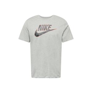 Nike Sportswear Tričko  sivá melírovaná / čierna / lososová / tmavosivá