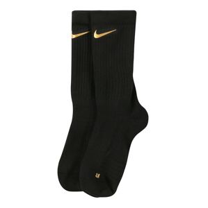 NIKE Športové ponožky 'Elite'  čierna / zlatá žltá