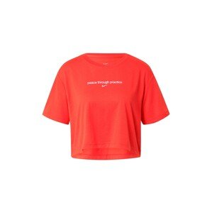 NIKE Funkčné tričko  pastelovo ružová / neónovo červená