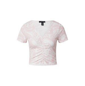 NEW LOOK Tričko 'MARBLE'  ružová / biela