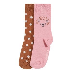 EWERS Ponožky  ružová / hnedá / biela / čierna