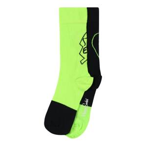 Happy Socks Ponožky  čierna / neónovo zelená
