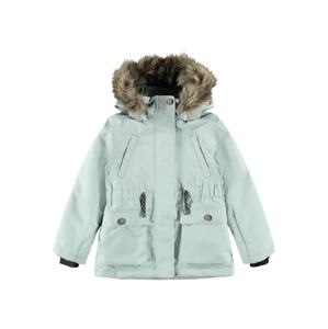 NAME IT Zimná bunda 'Snow10'  pastelovo modrá / svetlomodrá / hnedá melírovaná