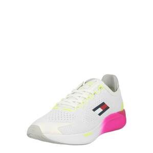 Tommy Sport Športová obuv 'ELITE RACER'  biela / neónovo ružová / neónovo žltá / námornícka modrá / červená