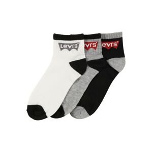 LEVI'S Ponožky  čierna / biela / červená / sivá