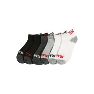 LEVI'S Ponožky  sivá / tmavosivá / červená / čierna / biela