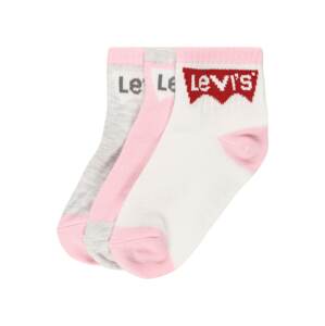 LEVI'S Ponožky  ružová / biela / sivá / karmínovo červená