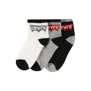 LEVI'S Ponožky 'BATWING'  čierna / biela / červená / sivá melírovaná