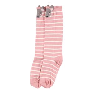 EWERS Ponožky  ružová / biela / sivá