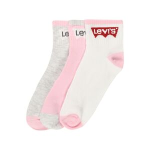 LEVI'S Ponožky 'BATWING'  sivá / ružová / biela