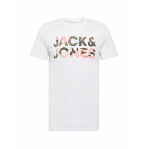 JACK & JONES Tričko 'OLDIER'  biela / zmiešané farby