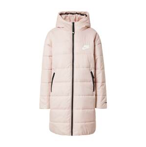 Nike Sportswear Zimný kabát  pastelovo ružová / čierna / biela