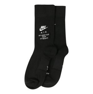Nike Sportswear Ponožky 'Nike SNKR Sox'  čierna / biela