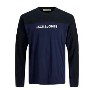 JACK & JONES Tričko 'Smith'  námornícka modrá / modrá / biela