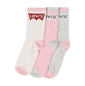 LEVI'S Ponožky  biela / ružová / sivá
