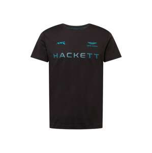 Hackett London Tričko  čierna / svetlomodrá