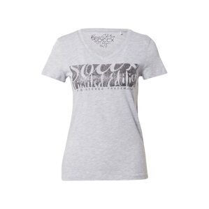 Soccx T-Shirt  sivá / čierna