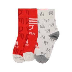 ADIDAS PERFORMANCE Športové ponožky 'SALAH'  sivá / ružová / červená / šedobiela