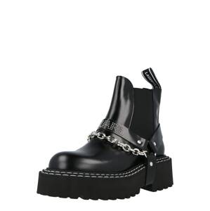 Karl Lagerfeld Chelsea Boots 'PATROL II'  čierna / strieborná