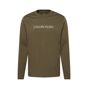 Calvin Klein Performance Funkčné tričko  kaki / svetlosivá