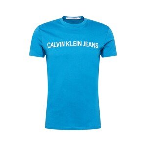 Calvin Klein Jeans Tričko  nebesky modrá / biela