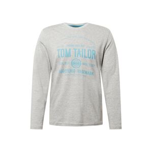 TOM TAILOR Tričko  sivá / svetlomodrá