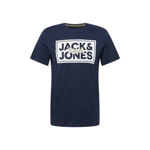 JACK & JONES Tričko 'JORTAPES'  námornícka modrá