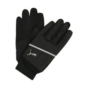 PUMA Športové rukavice  čierna / strieborná