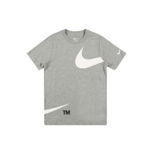 Nike Sportswear Tričko  sivá melírovaná / biela / čierna