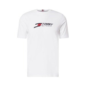 Tommy Sport Funkčné tričko  biela / červená / námornícka modrá