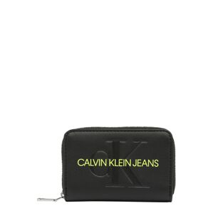 Calvin Klein Jeans Peňaženka  čierna / limetková