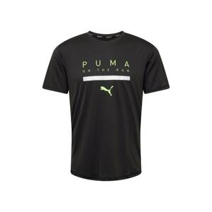 PUMA Funkčné tričko  limetová / čierna / biela